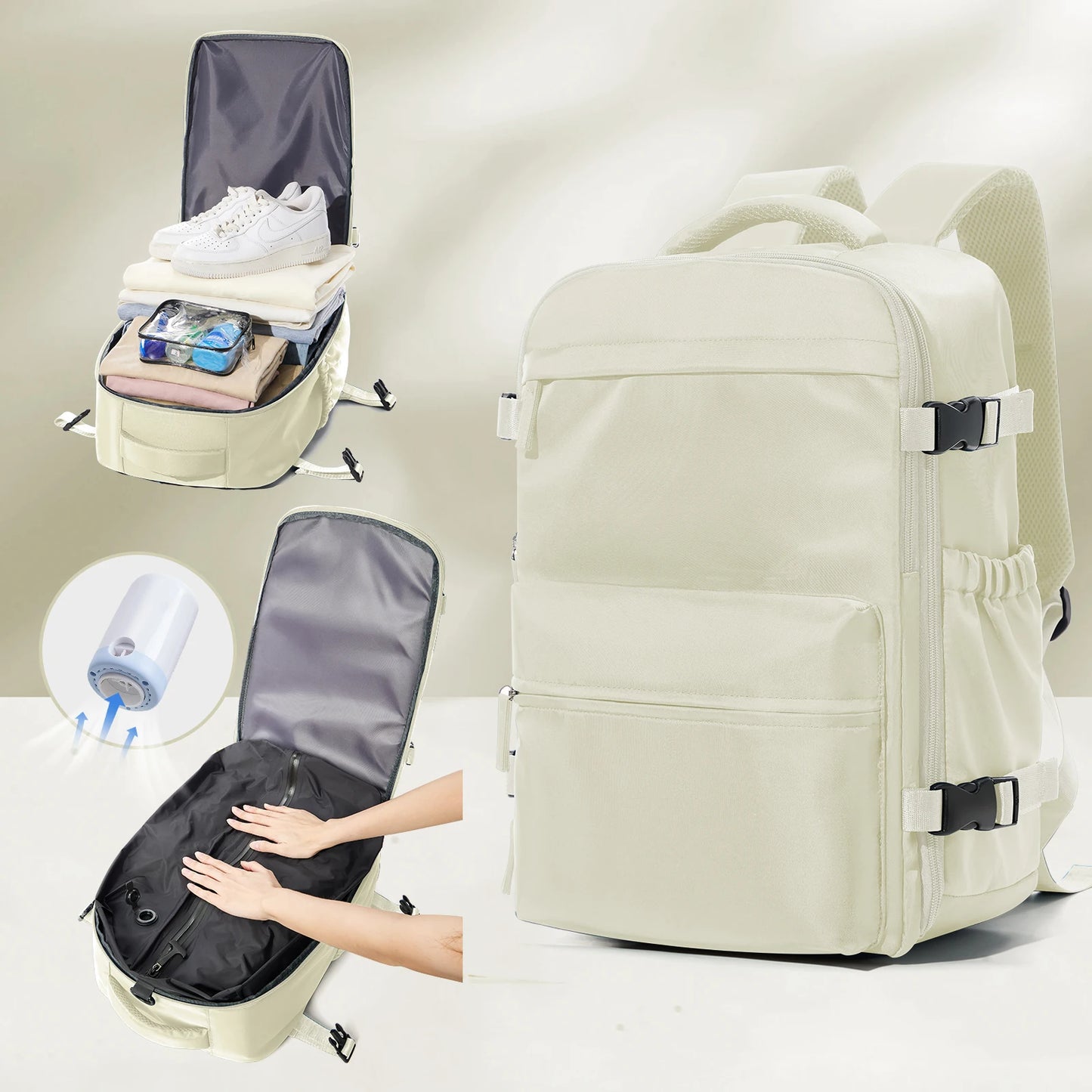 Vacuum Backpack Travel Bag for Men Large Capacity airback Backpack Business