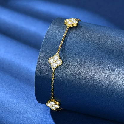 18k Gold Plated 925 Silver 3mm Moissanite Necklace Earrings Bracelet Sets 3 In 1
