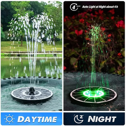 Solar Fountain Pump for Bird Bath with Lights,3.5W Solar Water Fountain