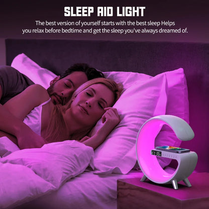 G-Charge Atmosphere Lamp: LED Night Lamp with Bluetooth Speaker & Wireless Charger