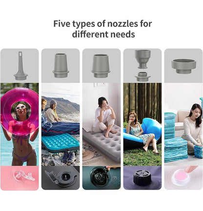 Minibomba de aire portátil, bomba de colchón SUP inalámbrica con batería recargable