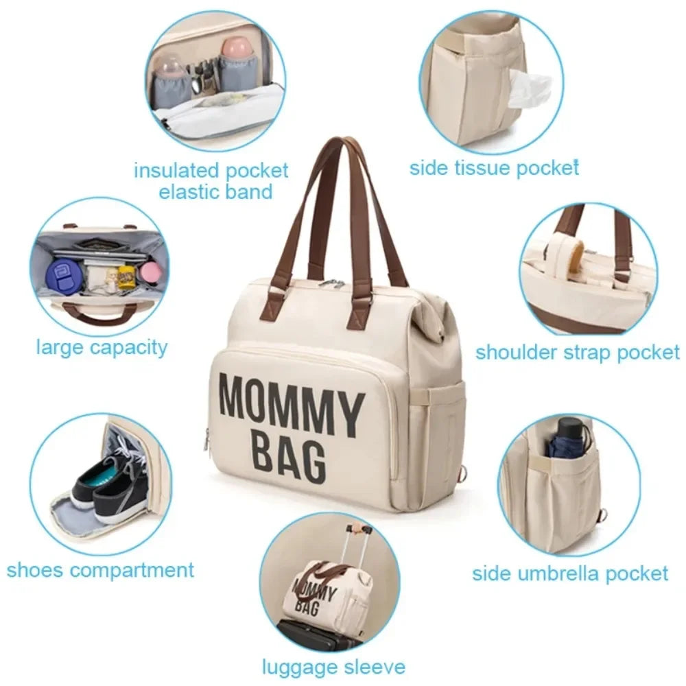 Baby Diaper Bag Three-piece Set Maternity Backpack Handbag