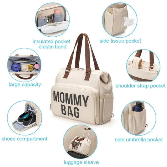 Baby Diaper Bag Three-piece Set Maternity Backpack Handbag