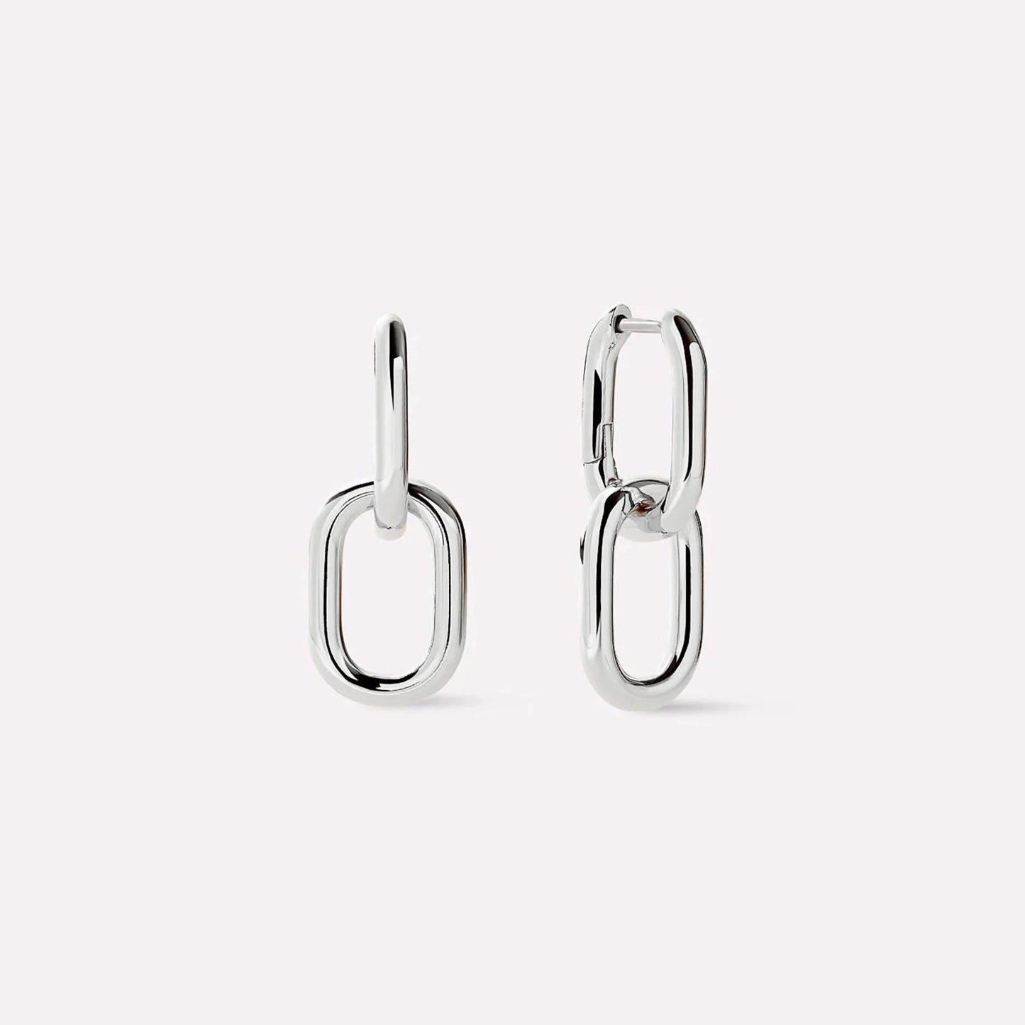 DPLAOPA 925 Sterling Silver Gold Two Irregular Circle Piercing Hoop Earrings