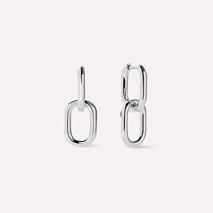 DPLAOPA 925 Sterling Silver Gold Two Irregular Circle Piercing Hoop Earrings