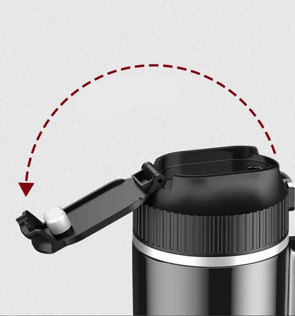 500ml Car Heating Cup Digital LCD Display Stainless Steel Electric Kettle Portable 12/24V