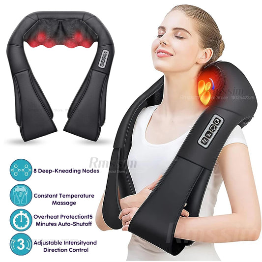 U Shape Deep Kneading Electric Massage Pillow For Neck Waist Leg Body