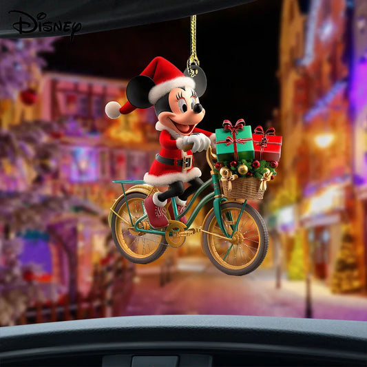 Cute Mickey Christmas Tree Pendant Anime Acrylic 2D Christmas Decorations
