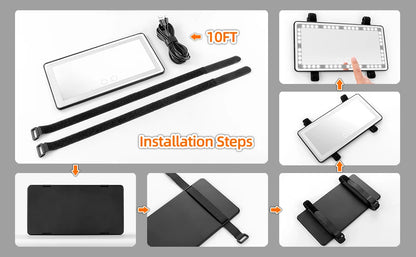 Espejo de vanidad para visera de coche, espejo de maquillaje con 3 modos de luz y 60 LED