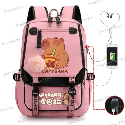 Students School Backpacks Trend 2025 Capybara Lover Gift High Quality Travel Laptop