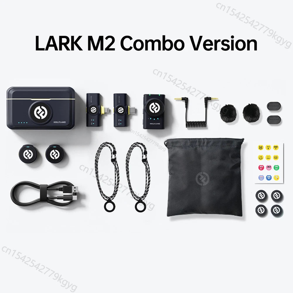 Micrófono de solapa inalámbrico Hollyland Lark M2 para iPhone, cámara, alcance de 300 m
