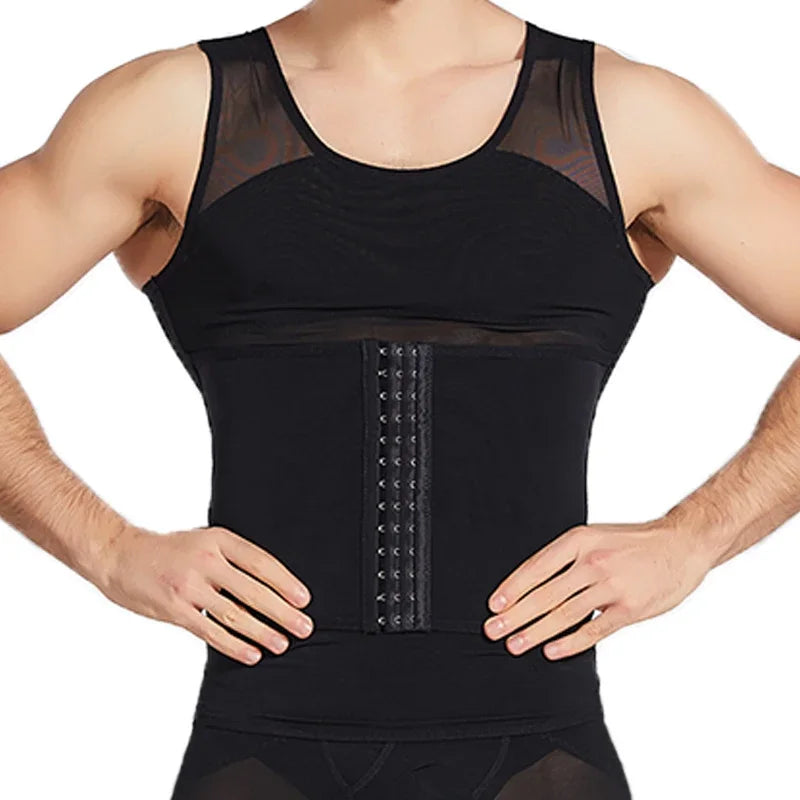 Men's Body Shaper Compression Vest Abdomen Shapewear Tummy Slimming Sheath Belly