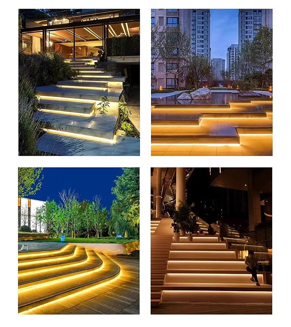 Solar LED Neon Strip Light 5m 10m DC 24V 120LED/m 2835 Flexible Lights 6x12mm Waterproofof