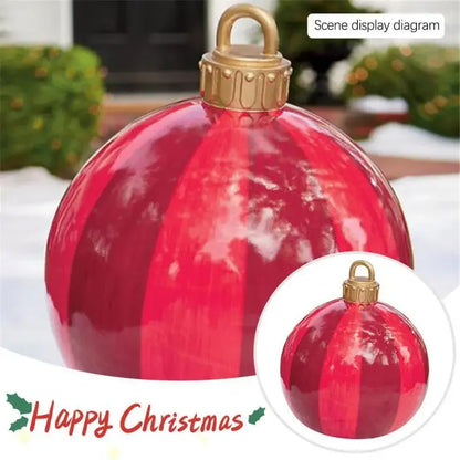Outdoor Christmas Inflatable Decorated Ball 60cm PVC Giant Big Large Balls Xmas