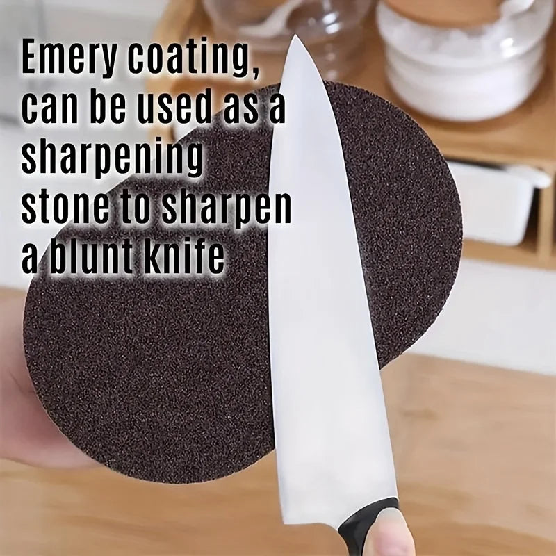 Iron Rust Removal Emery Sponge Wipe, Reusable And Washable Scrub Brush