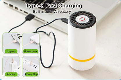 Mini bomba de aire eléctrica recargable para bolsa sellada al vacío para conservar alimentos frescos