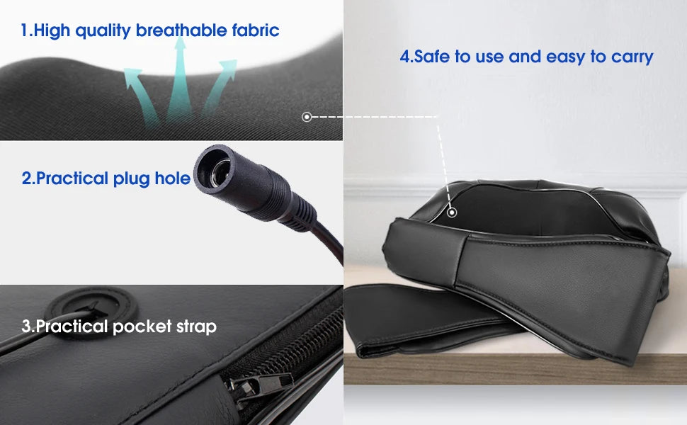 U Shape Deep Kneading Electric Massage Pillow For Neck Waist Leg Body