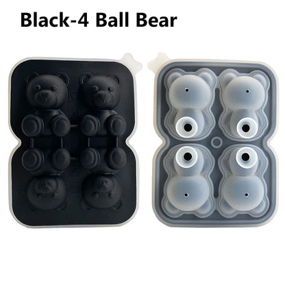Cute Teddy Bear Ice Cube Making Mold Splash-proof