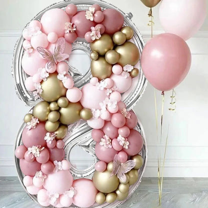 68inch Large Foil Number Balloon DIY Filling Frame 1st 18th Birthday