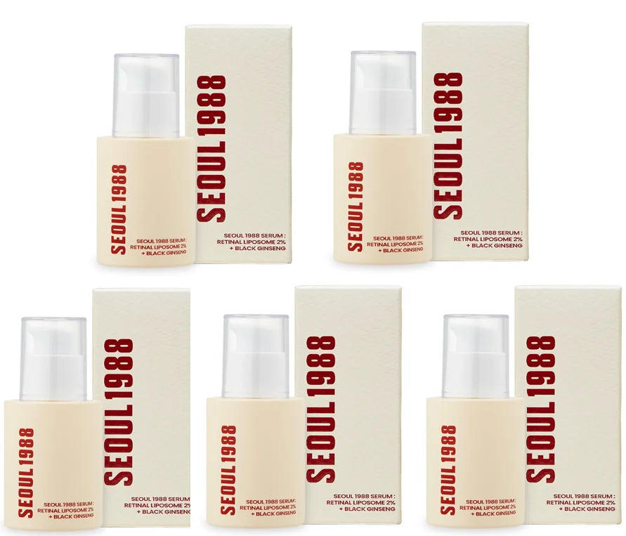 Sérum facial coreano de retinol de 1988, com ginseng preto, niacinamida e vitamina C.