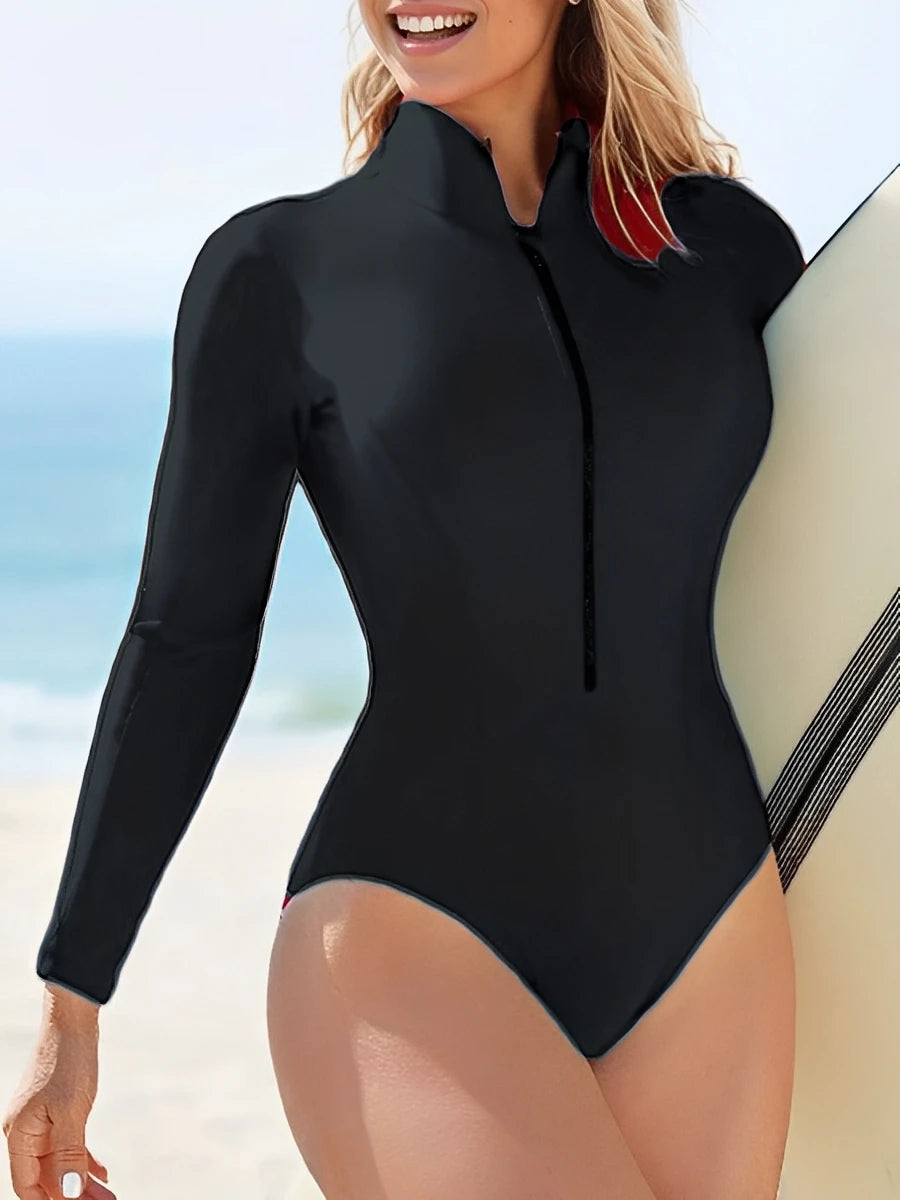 2025 Slim Fit Rash Guard Long Sleeve Swimsuit