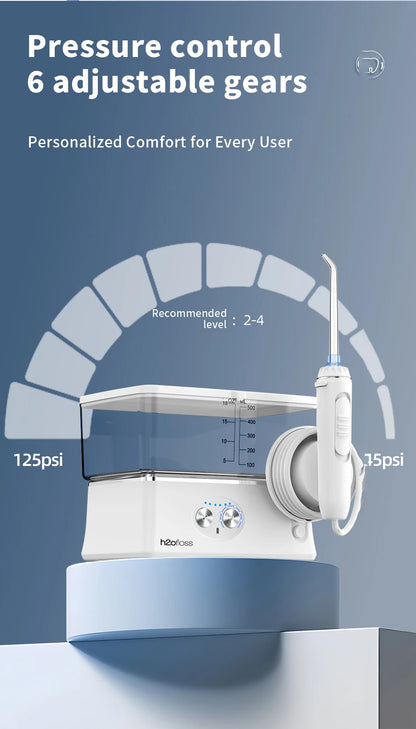 H2ofloss Tabletop Portable Water Flosser for Teeth Dental Oral Irrigator