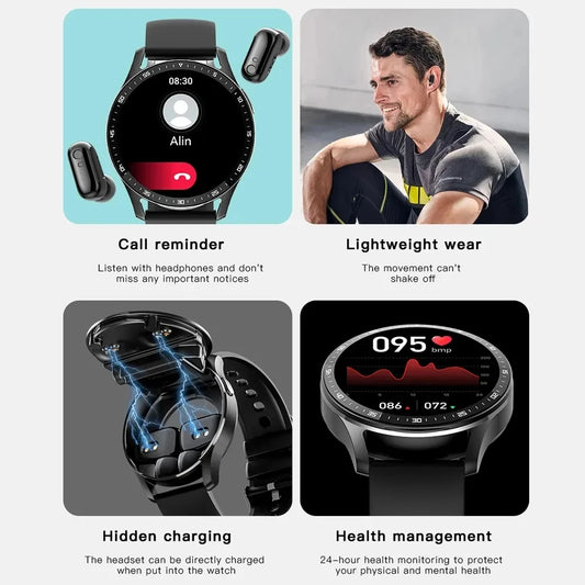 GEJIAN X10 Headset Smart Watch TWS Two In One Wireless Bluetooth Dual Headset Call