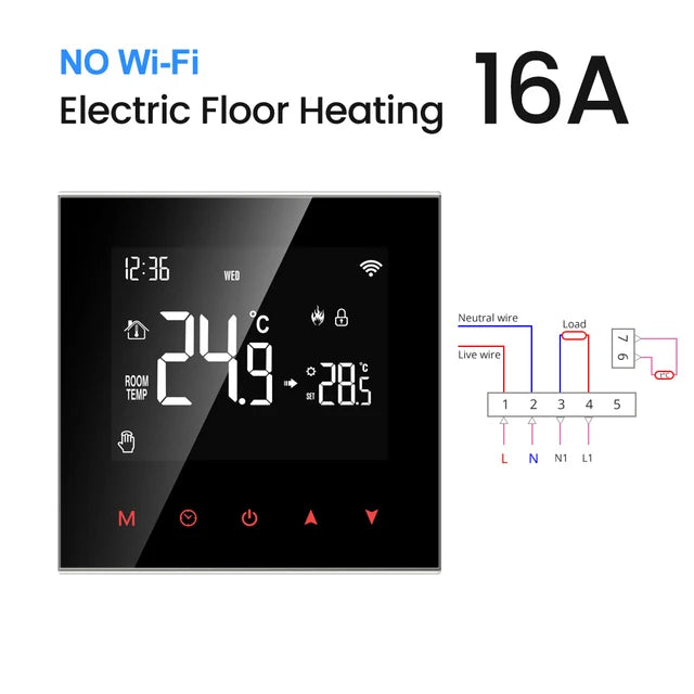AVATTO Tuya WiFi Smart Thermostat, Electric Floor Heating Water/Gas Boiler Temperature