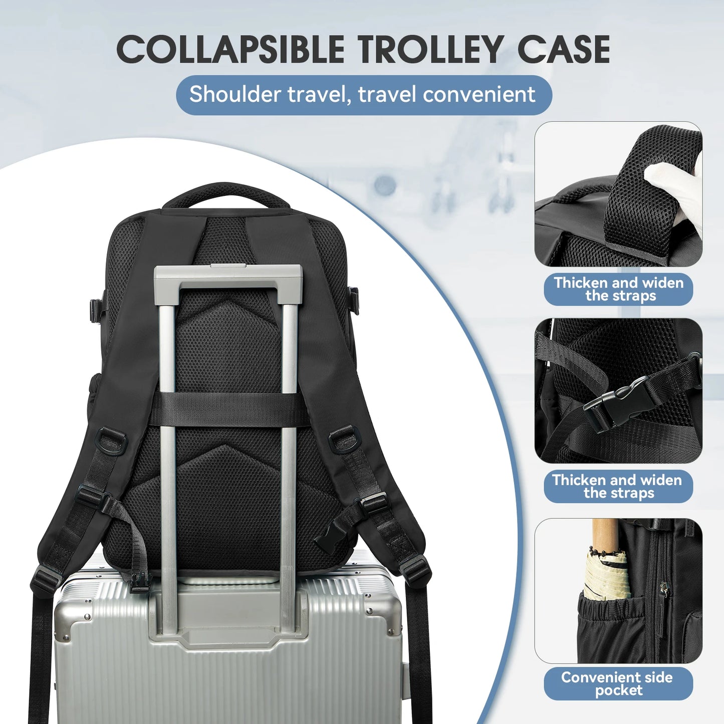 Vacuum Backpack Travel Bag for Men Large Capacity airback Backpack Business
