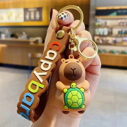 Capybara rodent capybara backpack pendant simulation car PVC pendant keychain