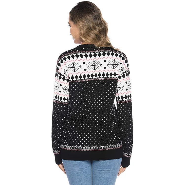 2025 New Christmas Matching Sweaters for Women Men Couples Knitwear Jacquard