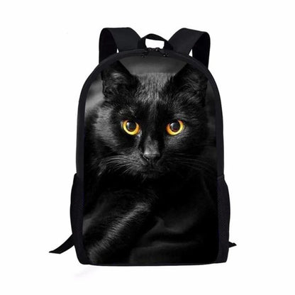 Mochilas escolares populares e modernas para cadernos de gatos 3D