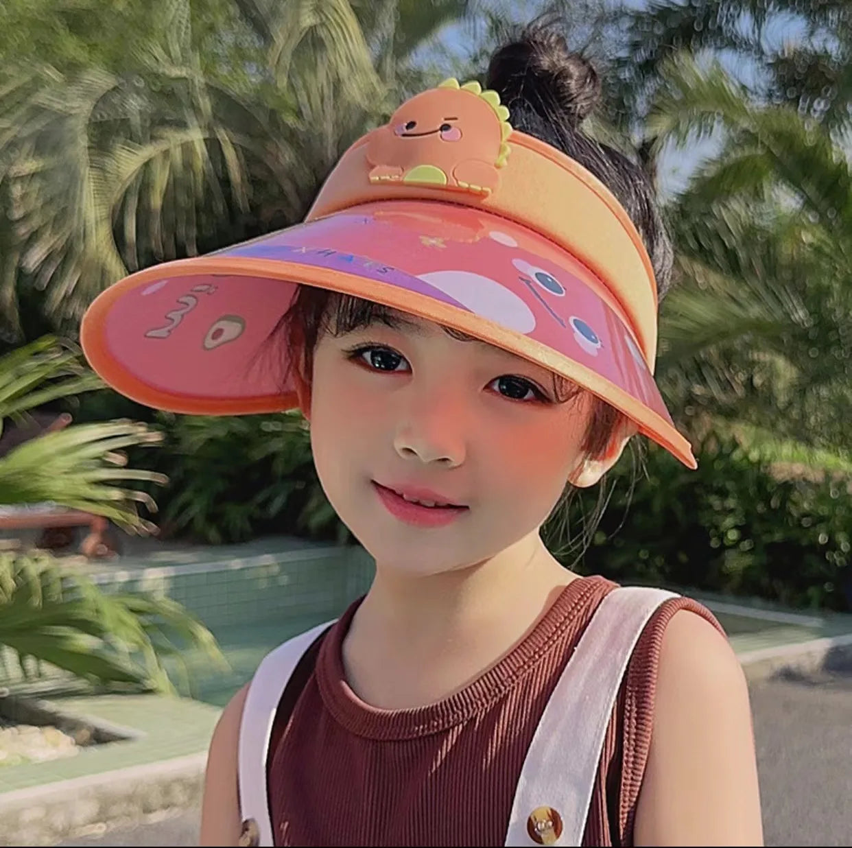 Children's Summer Sun Hat with Fan Sun Protection