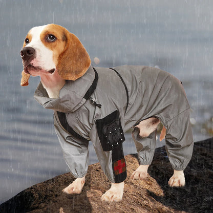 Keep Your Dog Stylish and Protected with Our Outdoor Large Dog Raincoat!