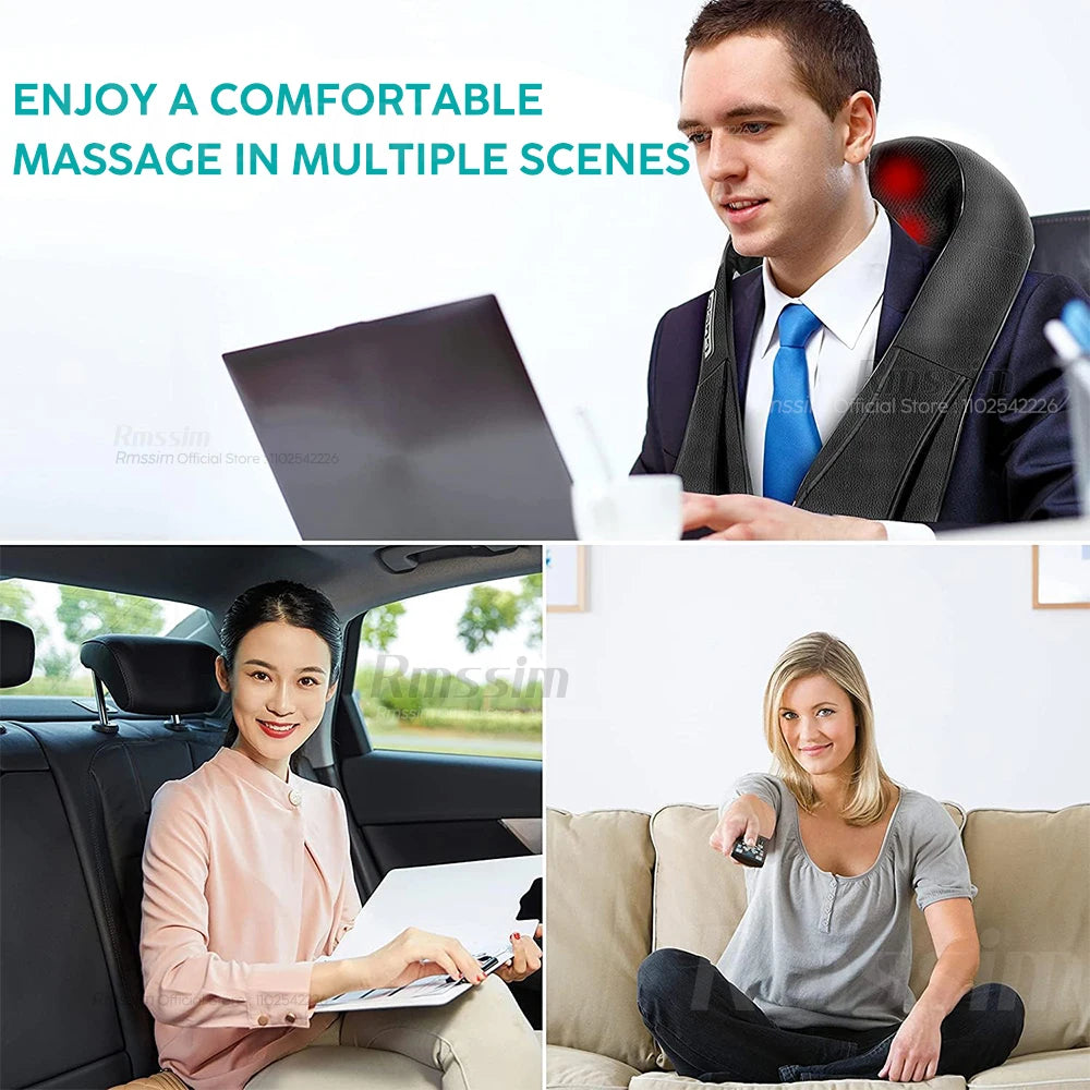 U Shape Deep Kneading Electric Massage Pillow For Neck Waist Leg Body