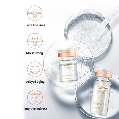 Kit de mascarilla facial coreana con esencia de péptidos de colágeno y ácido hialurónico hidratante.