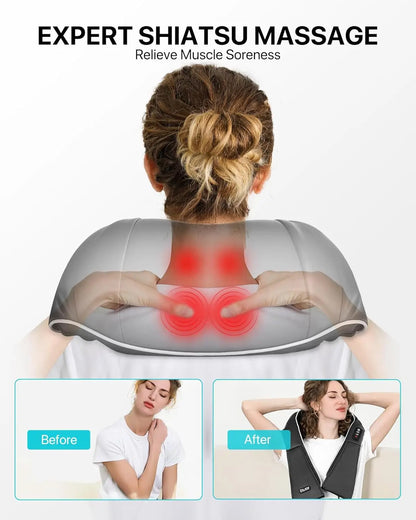 U Shape Deep Kneading Electric Massage Pillow For Neck Waist Leg Body