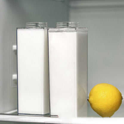 500/1000ml Water Bottle Transparent Large Capacity Square Milk
