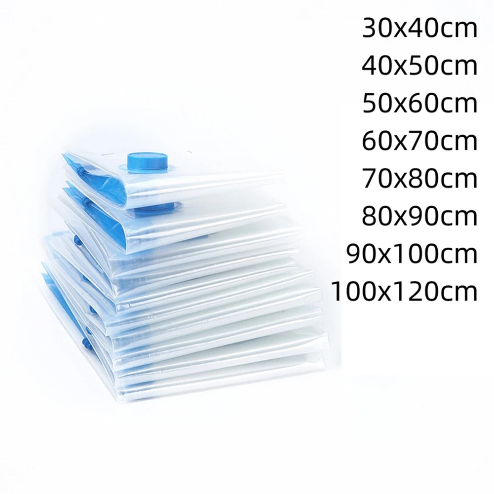 Vacuum Storage Bags With Valve Folding Compressed Space Saving Clothes Storage