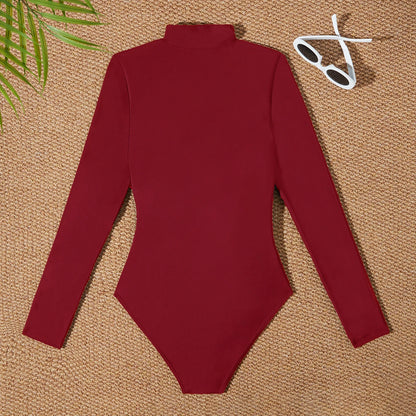 2025 Slim Fit Rash Guard Long Sleeve Swimsuit
