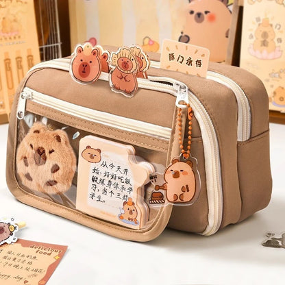 Capybara Stationery Set Students Large-Capacity Pen Pouch Creative