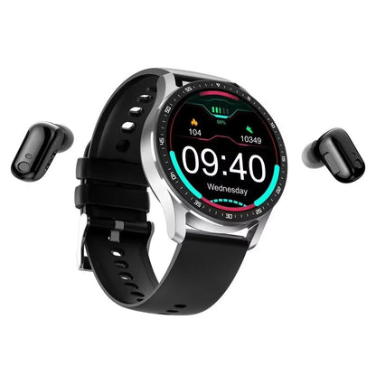 eart Rate BloodX10 2 in 1 Smart Watch With Earbuds Smartwatch TWS Bluetooth