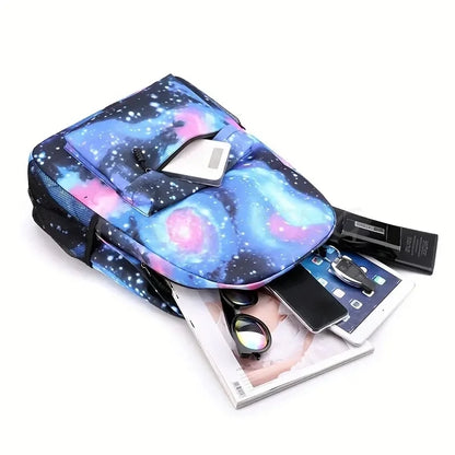 New Capybara Anime Print 3Pcs/Set Backpack Teenager Boy School Bag Laptop