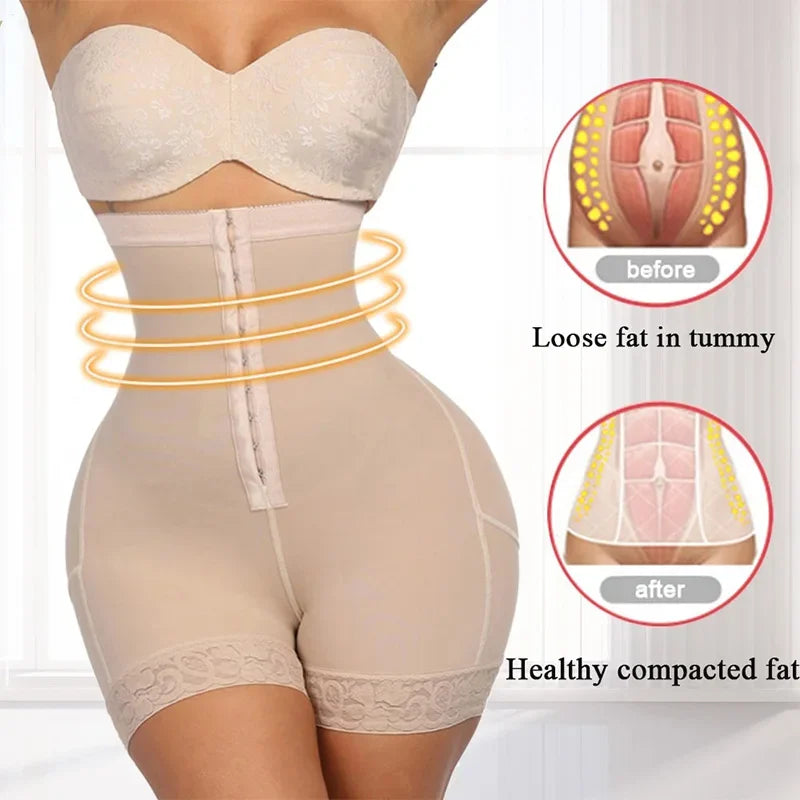 Fajas Colombianas Butt Lifter Shapewear High Waist Tummy Control Panties
