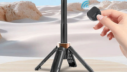 Palo selfi extensible para teléfono móvil, selfi con Bluetooth, soporte de trípode para smartphone
