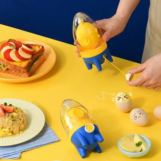 🚀 Rocket Manual Golden Egg Scrambler – Mix Eggs Like Magic, Without Cracking the Shell!