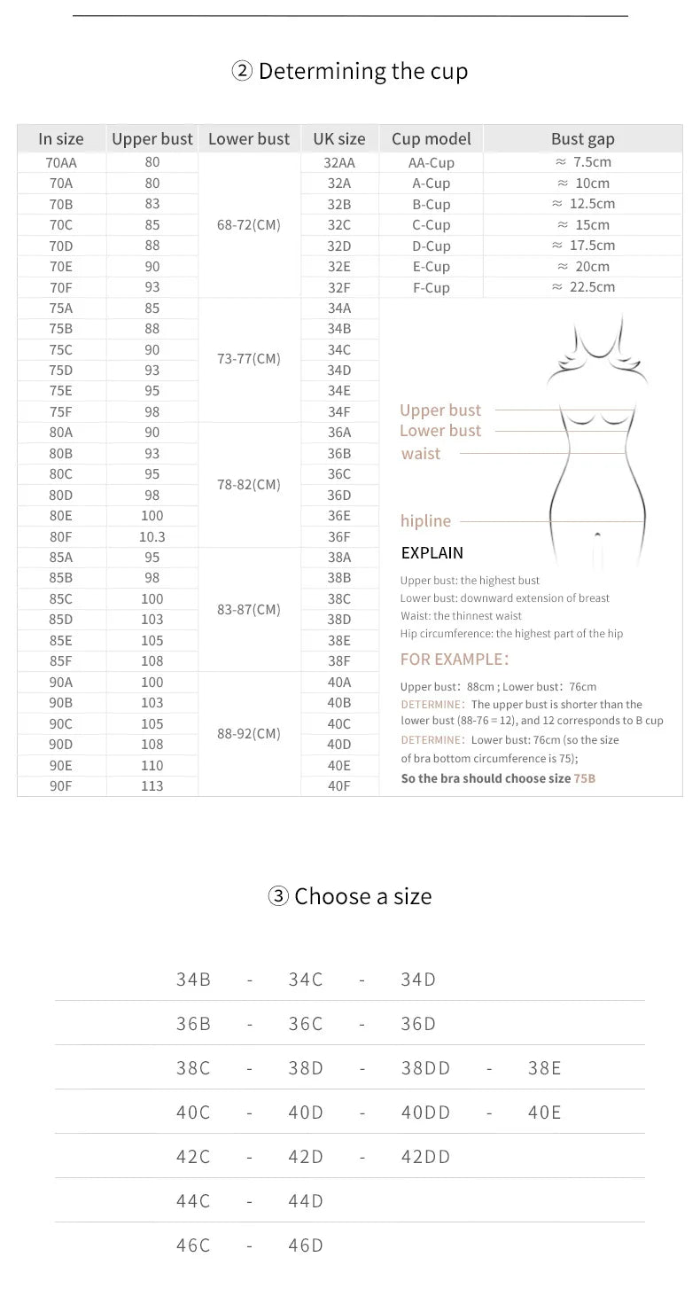 Women Full Coverage Push Up Bra Underwire Sculpting Uplift Shapewear Deep Cup