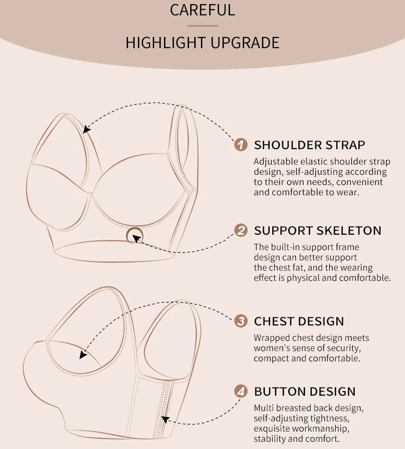 Women Full Coverage Push Up Bra Underwire Sculpting Uplift Shapewear Deep Cup