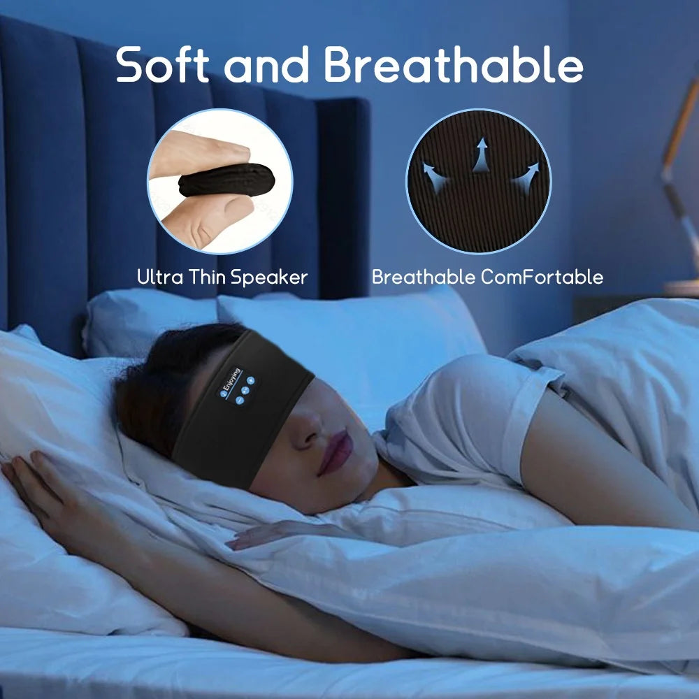 HOMEFISH BT Earphones Sports Sleeping Headband Elastic Wireless Headphones