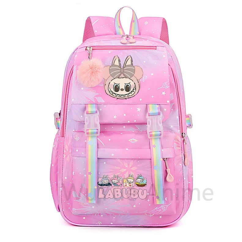 Mochila estampada fofa de anime para adolescentes estudantes crianças meninas meninos mochila escolar